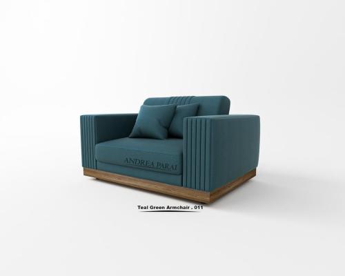 Teal Green Arm Chair - 011